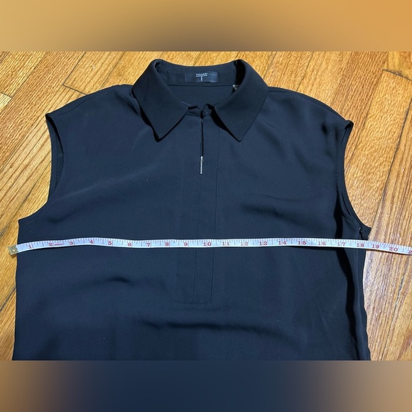 Tahari Black Shift Dress Womens Size 6 Causal Shift Collared V Neck - Picture 6 of 11